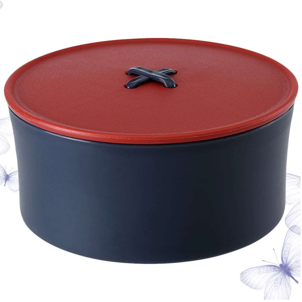 1 Set Tragbare Nähen Box Anzug Nähen Nadel Faden Lagerung Box Nähen Fall mit Nadeln Fäden (Rot Blau)