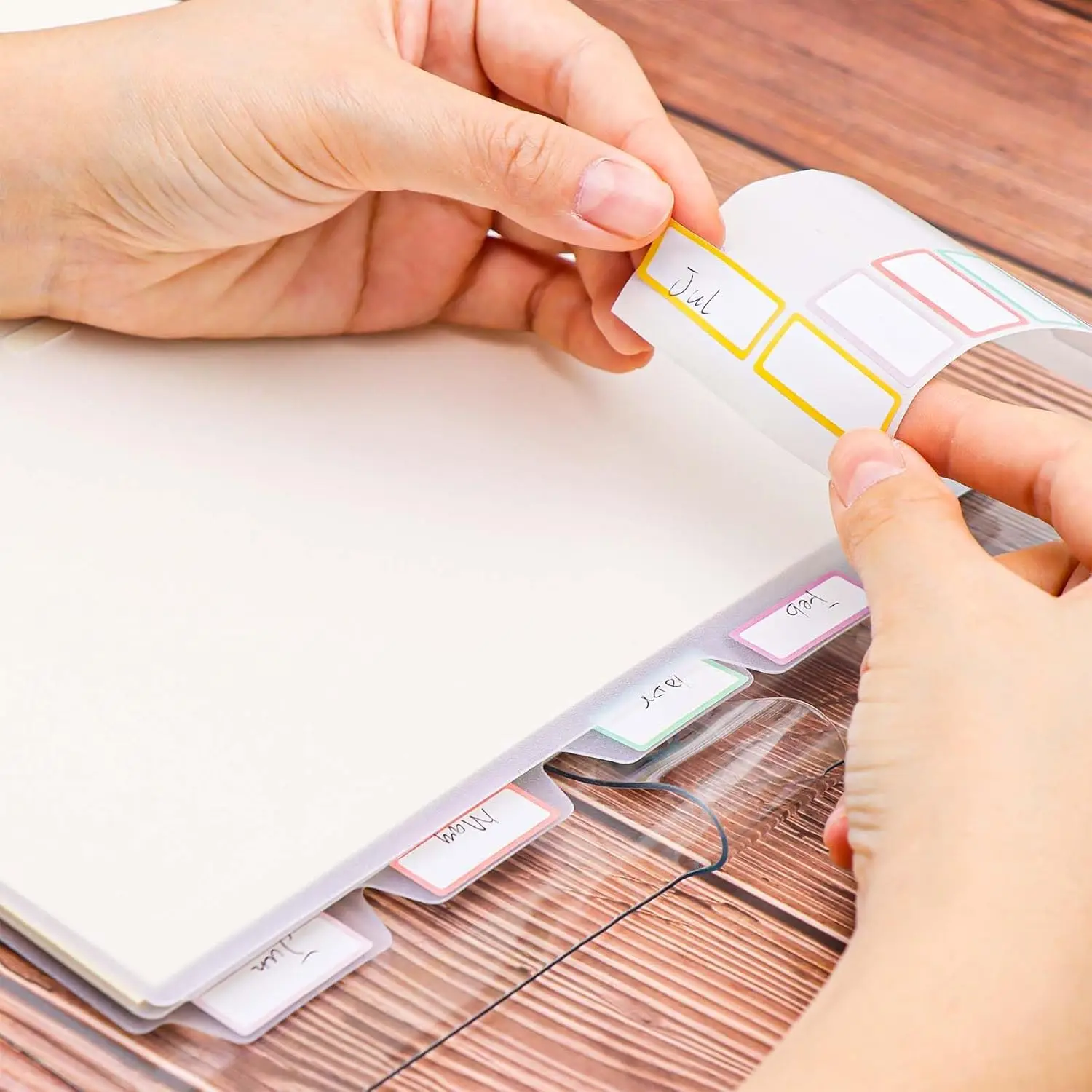 A4 A5 B5 فواصل الموثق Genera ثقوب الموثق مؤشر 5 علامات التبويب متجمد البلاستيك مخطط مقسم ل حلقة مستديرة الموثق ورقة حامي #5