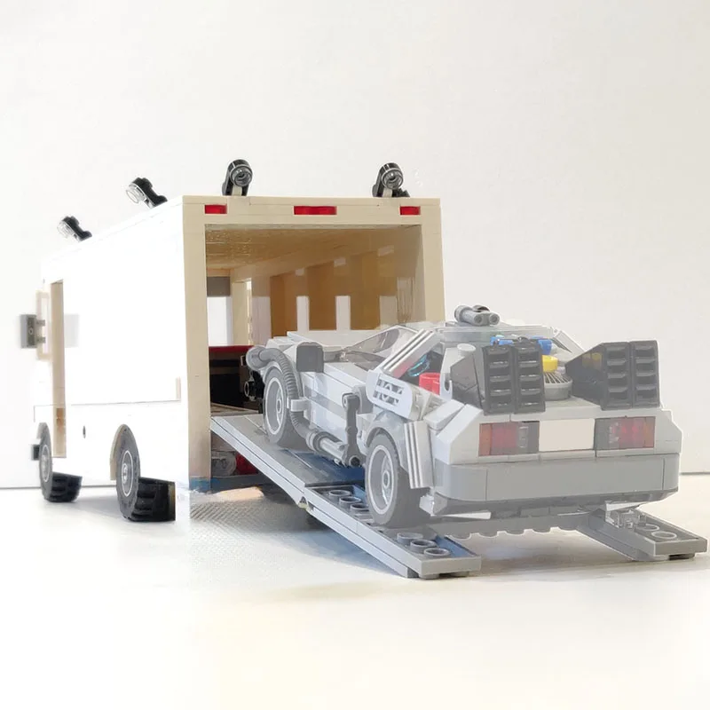 Kit de blocs de construction Doc Brown Value Van Moc, 533 pièces, ensemble de briques de modèle de véhicule à thème de film détaillé pour l'affichage et les passionnés