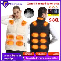 Cross-border New Intelligent Heating Down Vest - Unisex Electric Warm Cold-Proof Waistcoat