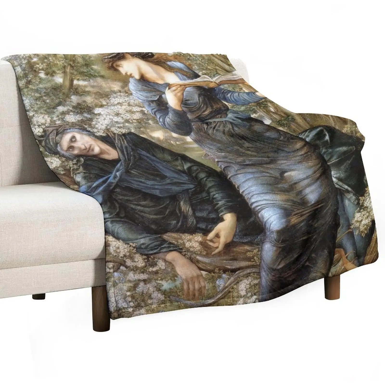 The Beguiling of Merlin - Edward Burne-Jones 1872 Throw Blanket Blankets For Bed Plush Blankets