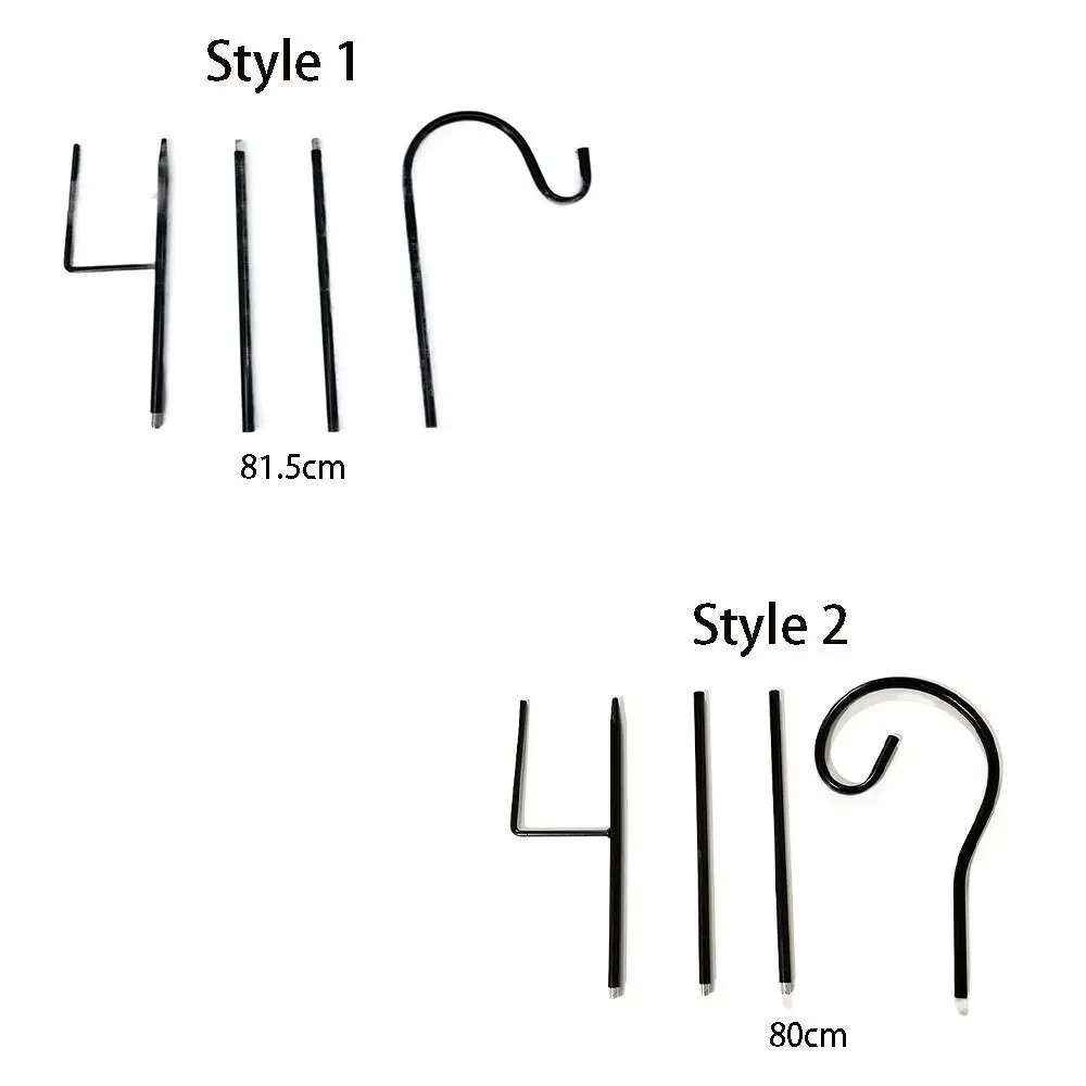 Garden Utensils Metal Shepherd Hook Detachable Rust Proof Iron Bracket Multi-purpose Ground Insertion Rod Wedding
