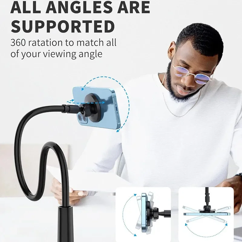 

High-quality Magnetic Mobile Phone Stand Lazy Bedside for Ipad Tablet Holder Desktop Cantilever Support Gooseneck Bracket