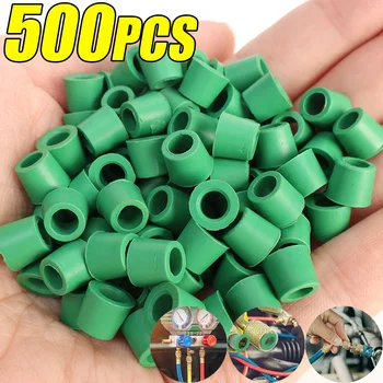 جديد الأخضر تكييف الهواء 1/4 ''خرطوم شحن 1/4'' صمام طوقا المنوع إصلاح مجموعة الختم استبدال اكسسوارات السيارات 200/50 قطعة