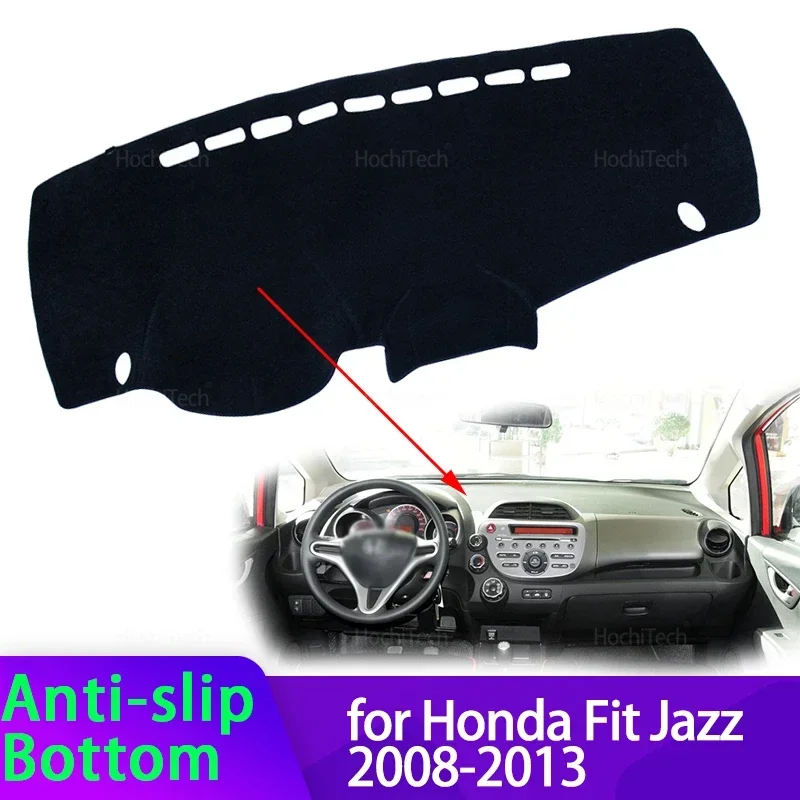 

Для Honda Fit Jazz 2008-2013 GE6 GE7 GE8 GE9 крышка приборной панели автомобиля избегайте световой коврика приборной панели коврик чехол ковры