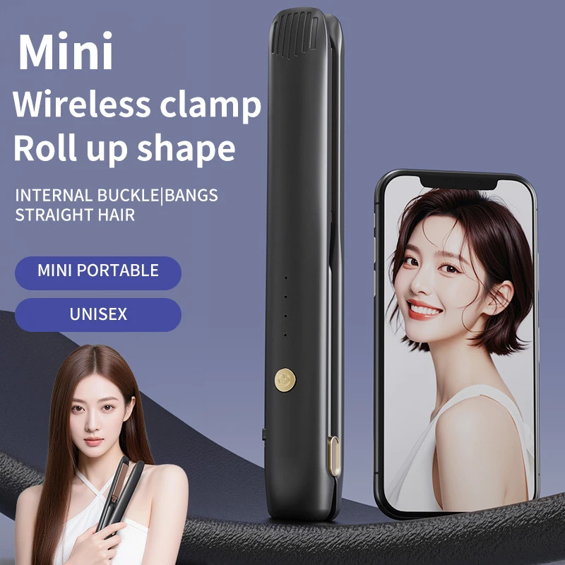 Hair straightener, bangs curling clip, straightening board, dual-use curling clip