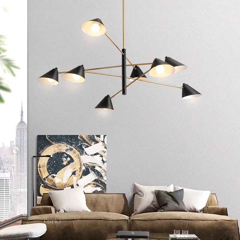 

Nordic LED Ceiling Chandeliers Lighting For Living Room Lustre Hanging lamps Bedroom Postmodern Simple Vintage Decor Fixtures