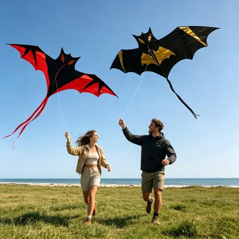 3D Bat kites flying adults kite surf nylon fabric kites line weifang bird kite factory enfants Paper kite pipa ikitefly linha