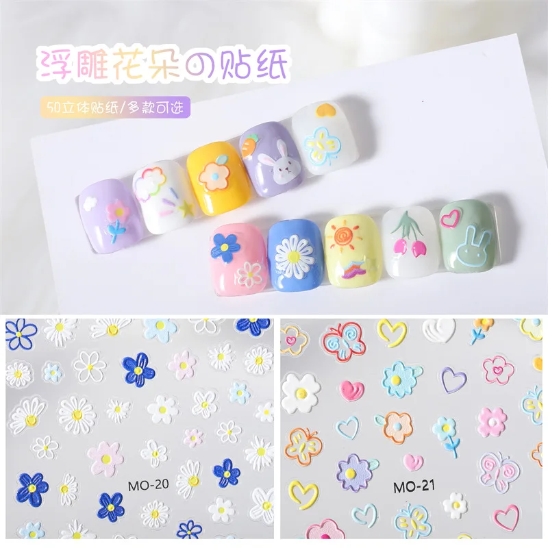 

Flower Nail Art Sticker Ultra-thin Self-Adhesive Slider Summer Nail Art Decal Decoration DIY Manicure Accesorie