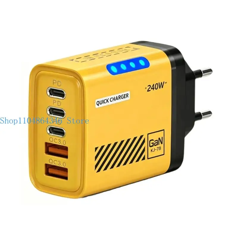 652F Slimmer USB C Chargers 3PD Port Intelligent Light USB Charging Hubs For Type C Gadgets Homes Office Power Supply