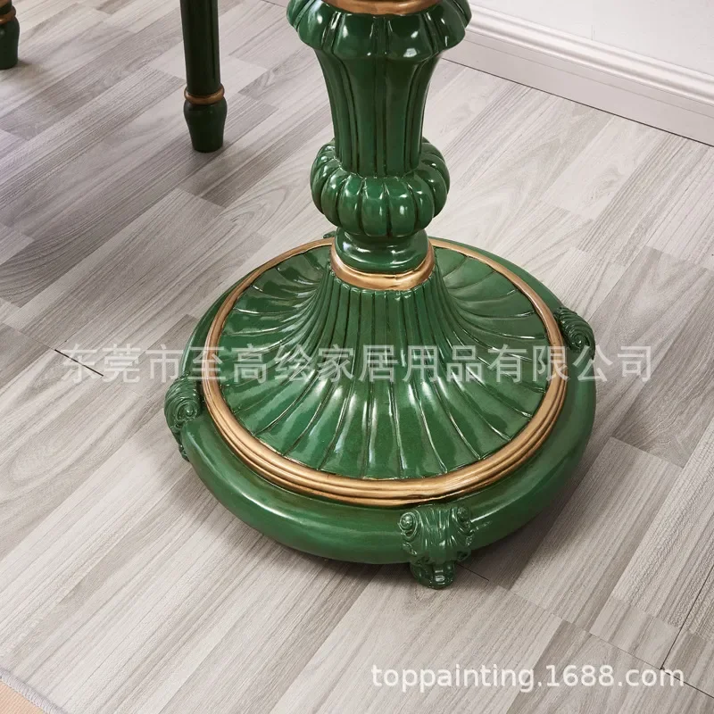 Golden Emerald 3 Piece Table and Chair Set Round Coffee Table for Living Room Balcony Home Furniture One Table Two Chairs