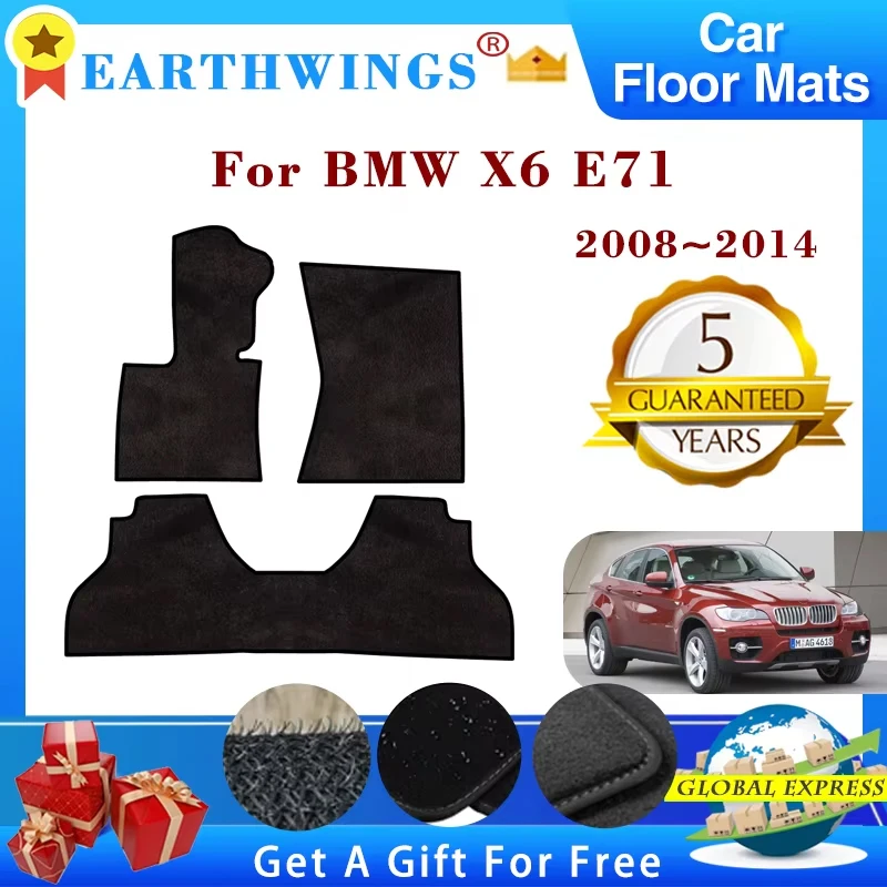 

Car Floor Mats For BMW X6 E71 2008-2014 2009 2010 2011 Rugs Panel Footpads Carpet Cover Anti-slip Foot Pads Auto Accessories