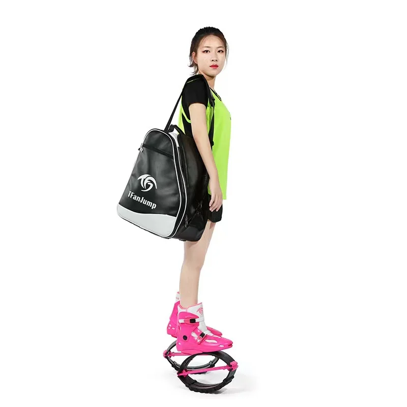 Fashion Leather Bounce Boot Backpack Outdoor Travel Packing Durable for Kangoo Jumps Shoes Gym Sports Exercise Shoulder Bag