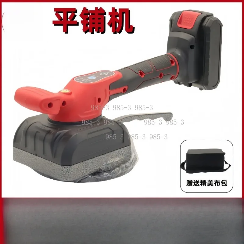 Red Electric Tile Vibrator Tool, 21V High Power Steel Plastic Suction Cup for Floor Wall Tile Paving