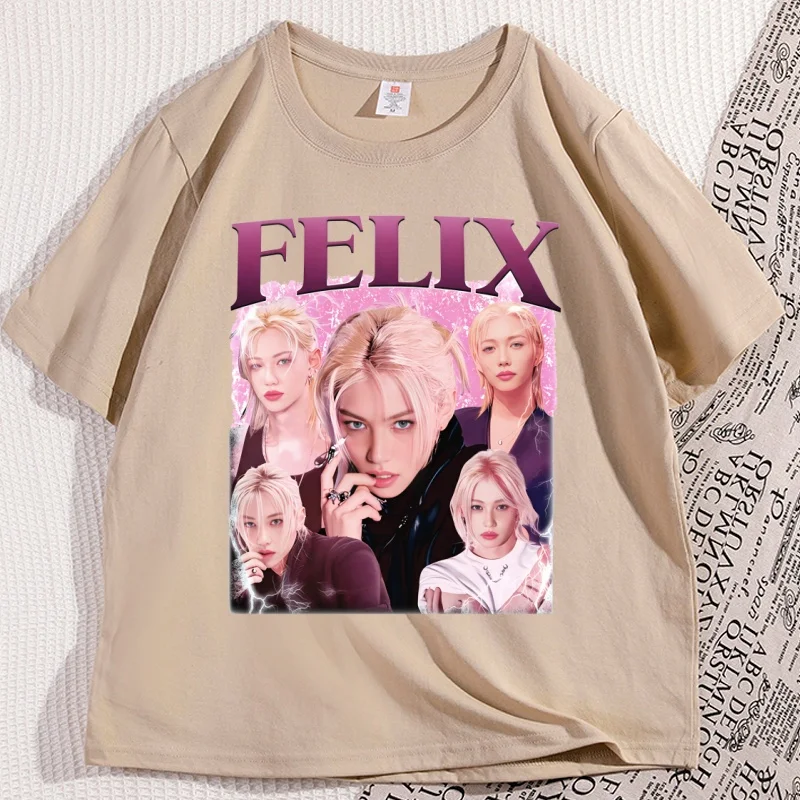 

Men's T-shirt Casual Printed Cotton Short Sleeve Black Felix Graphic T Shirts Crewneck Loose Trendy Tshirt Unisex Streetwear