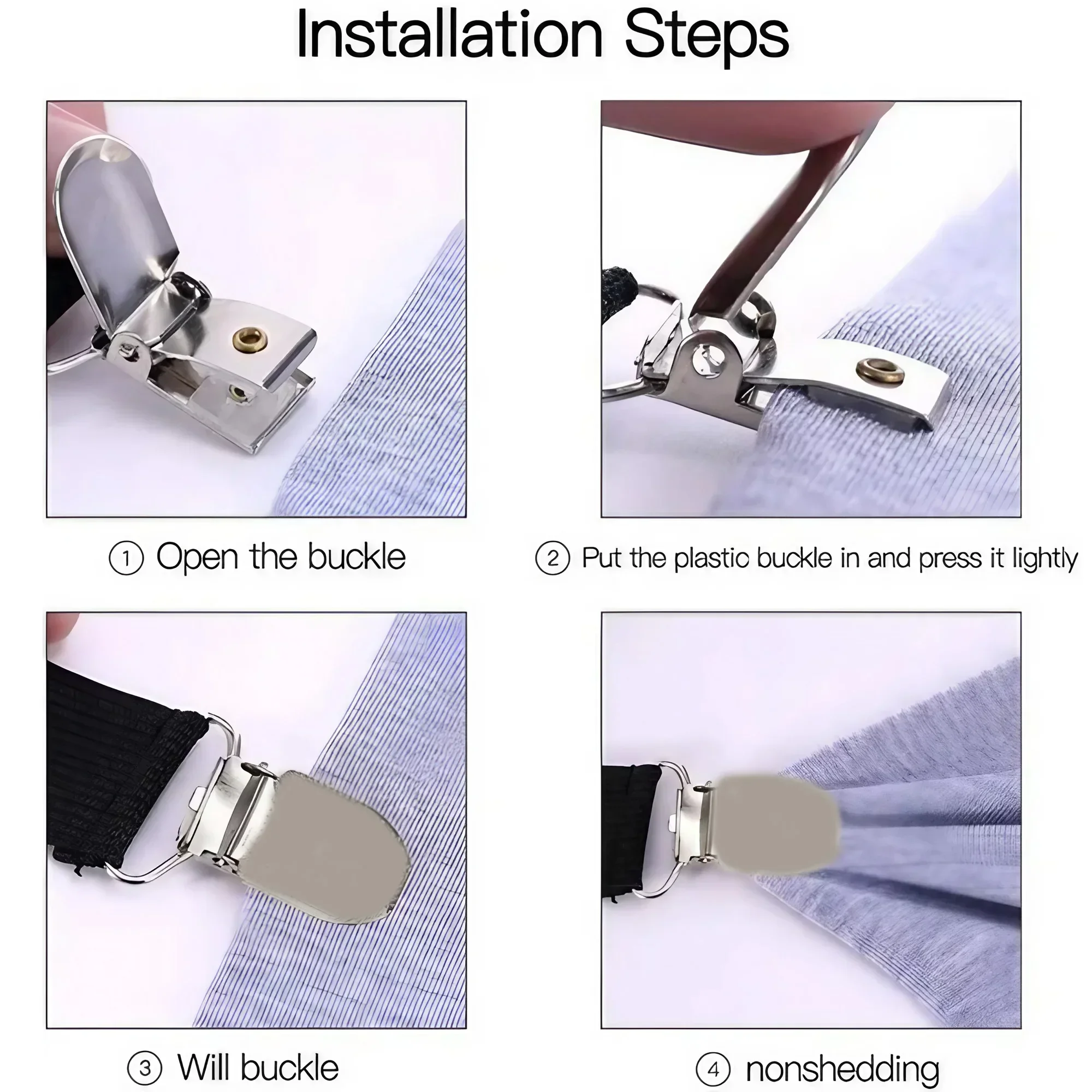 4 قطعة مشبك مزدوج غطاء سرير السحابات قابل للتعديل المضادة للانزلاق القابضون لتأمين ملاءات السرير أريكة يغطي وسادة المرتبة