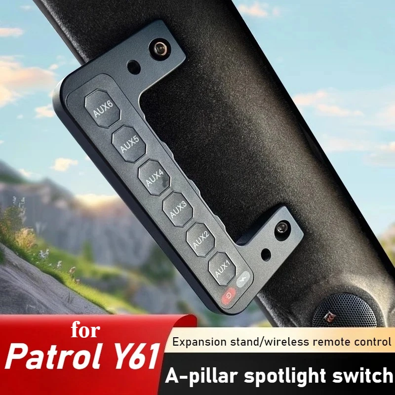 

Для Nissan Patrol Y61 автомобильная стойка A 6-позиционный переключатель с ручкой модифицированный 12 В светодиодный прожектор встроенный переключатель беспроводной пульт дистанционного управления