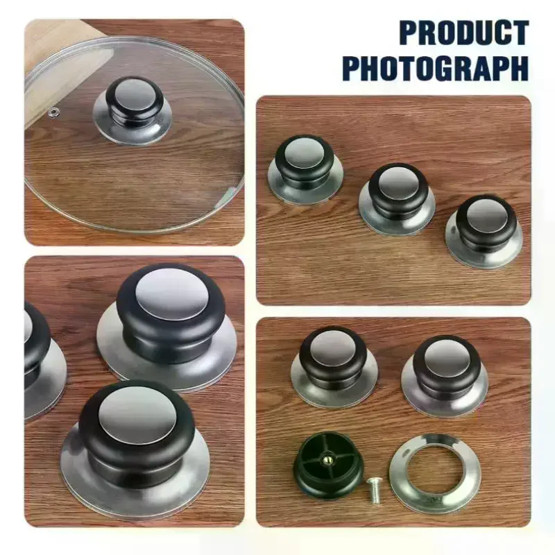 Replacement Knob Handle Stainless Steel Lid Knob For Glass Lid Pot Pan Cover Cookware Kitchen Accessories 1/2Set
