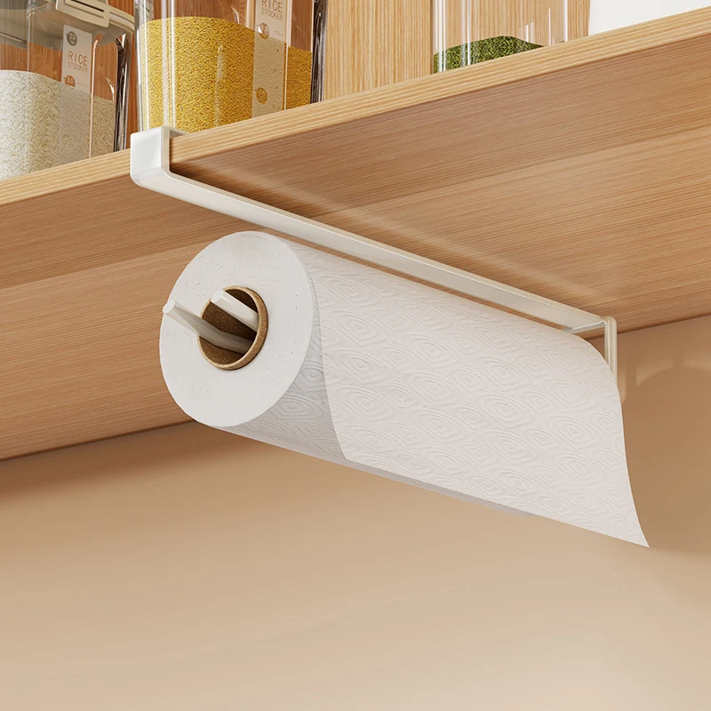 support-mural-multifonctionnel-pour-essuie-tout-de-cuisine-etagere-de-rangement-pour-armoire-superieure-en-fer-sans-installation