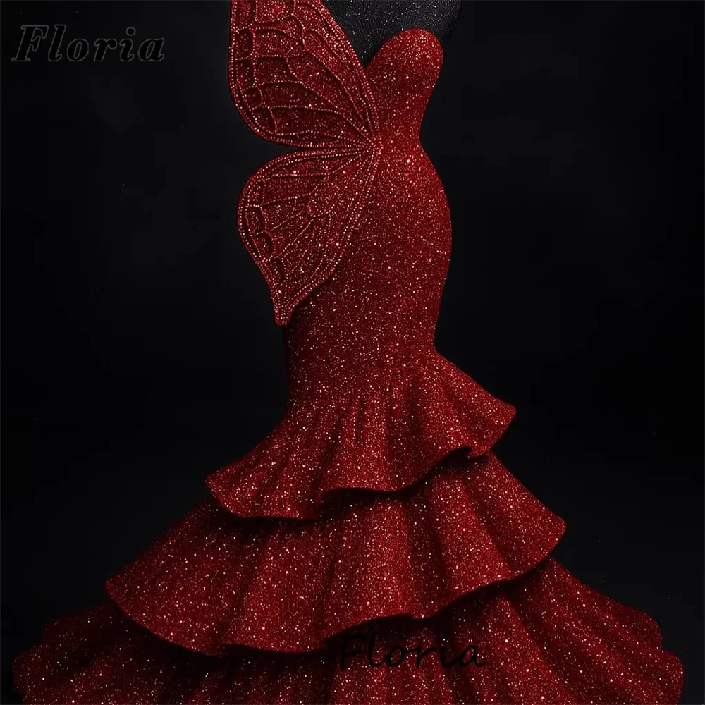 

Блестящие бордовые вечерние платья с бисером и пайетками, многоярусная юбка, арабские платья для дня рождения, нарядные платья, платья для выпускного вечера на заказ