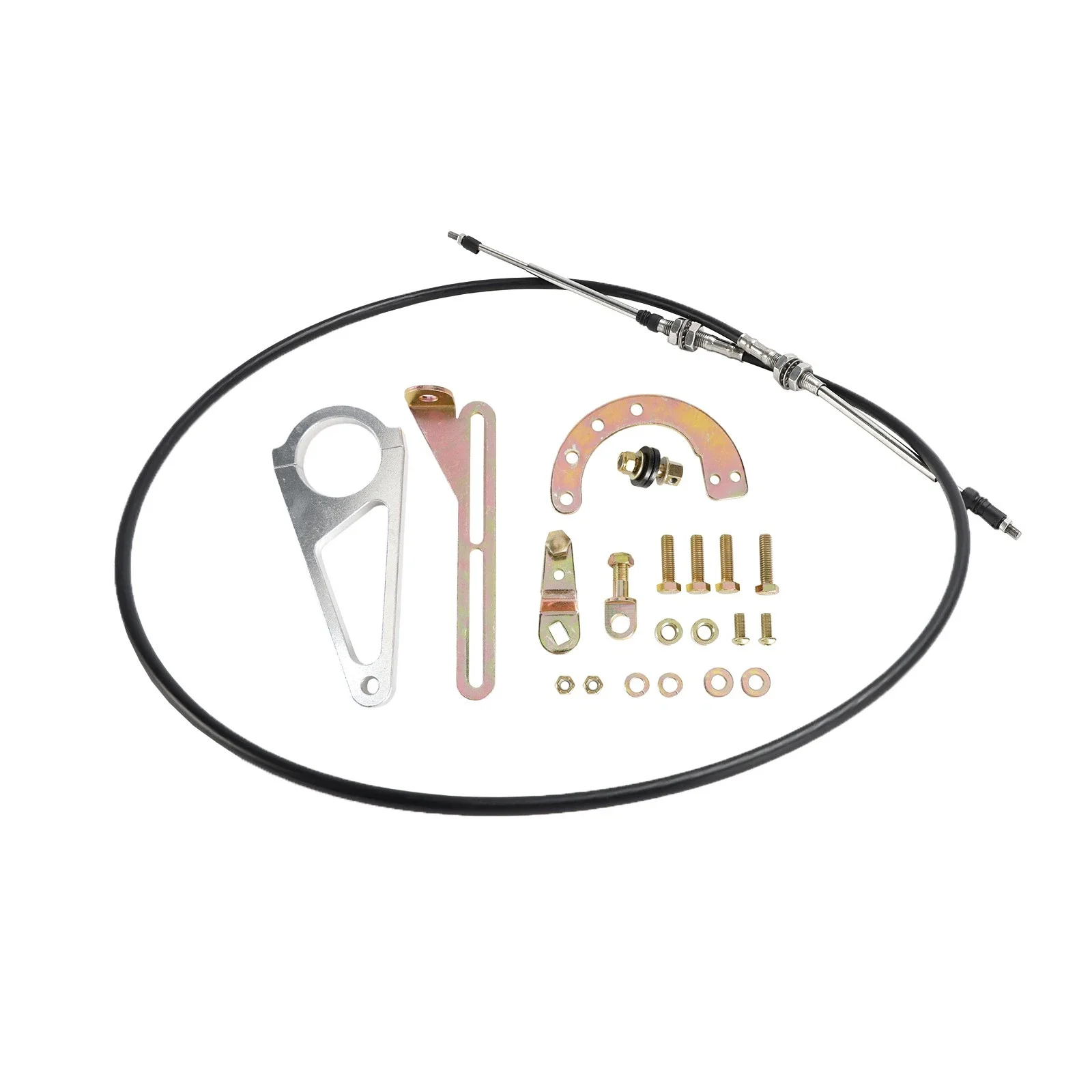 ACA-1804 Adjustable Column Shift Linkage Cable Kit with Bracket Set Replacement for GM TH350 TH400 700R4 200-4R Transmission