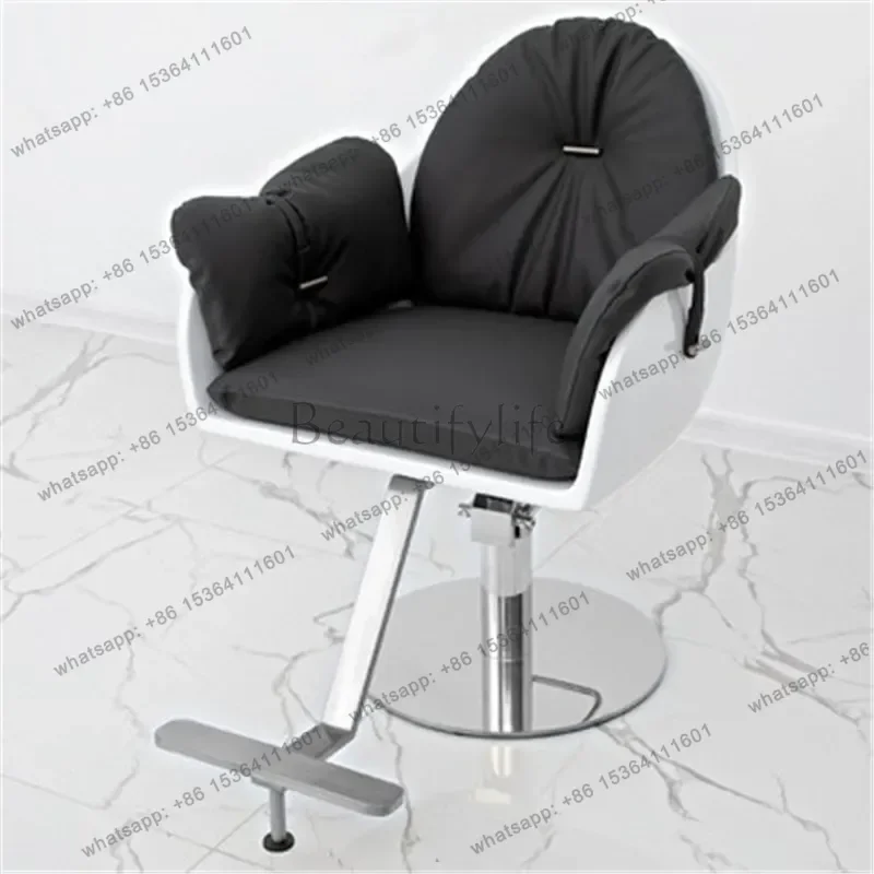 Modern Artificial Leather Beauty Salon Chairs For Salon Furniture Barber Chair Upscale Design Comfortable Barber Shop Perm Chair