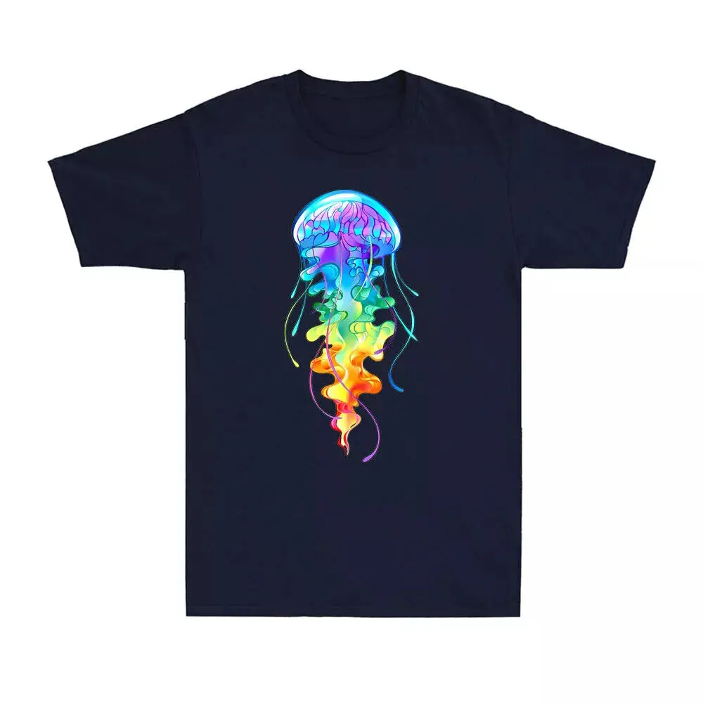 Jellyfish Colorful Rainbow Ocean Animal  Gift Unisex T-Shirt Size S-5XL