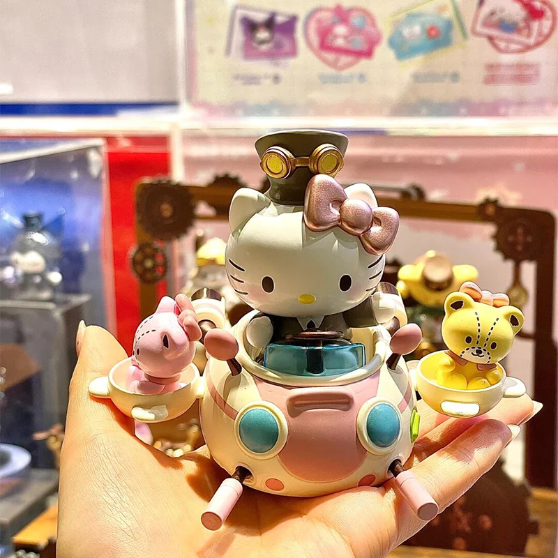 Genuine Kuromi Cinnamoroll Pochacco Melody Characters Steampunk Series Blind Box Toys Anime figure Mystery box modle Xmas Gifts