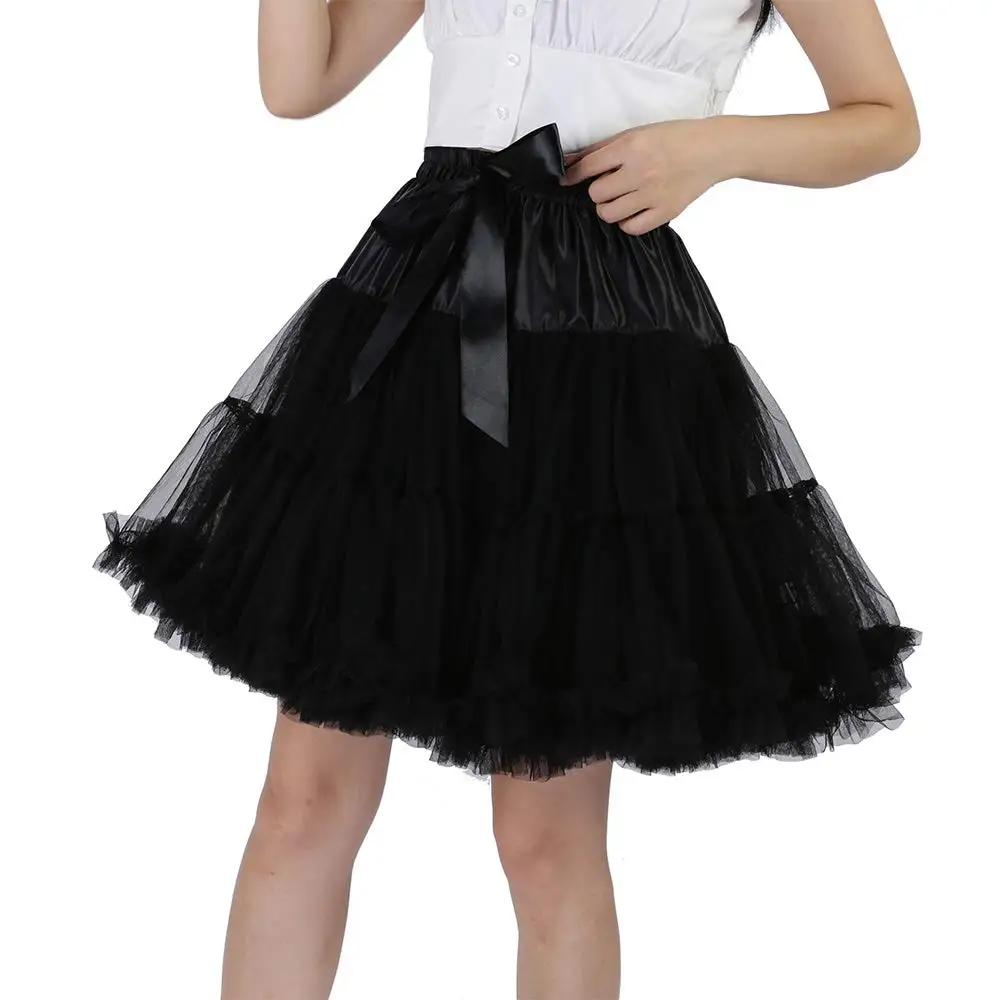 ผู้หญิง Dual Purpose Petticoat และกระโปรงยาว50ซม.กระโปรงหลายสีกระโปรงบัลเล่ต์2023