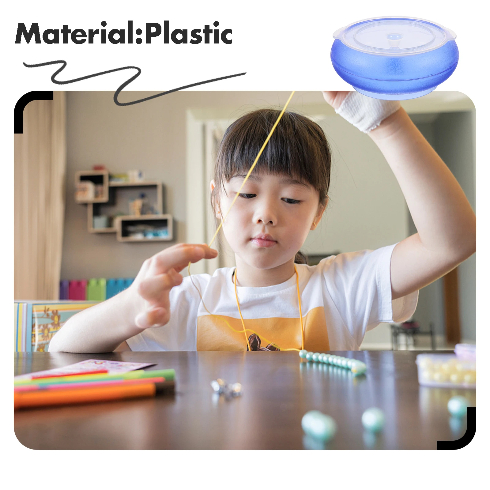 

DIY Beading Bowl Durable Plastic Bead Holder for Manual Beading Tool Jewelry Making Accessories Bead Accessory