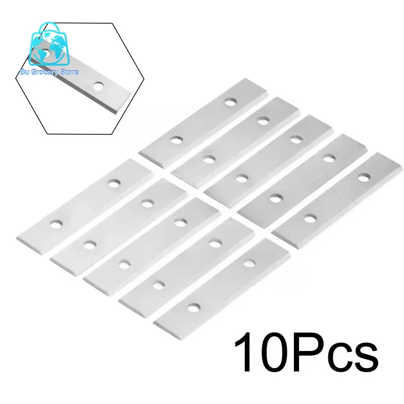 10pcs Solid Tungsten Carbide Square 50x 12 X1.5mm Carbide Inserts Cutter Blades Paint Scraper Blades Rectangle Double Edged