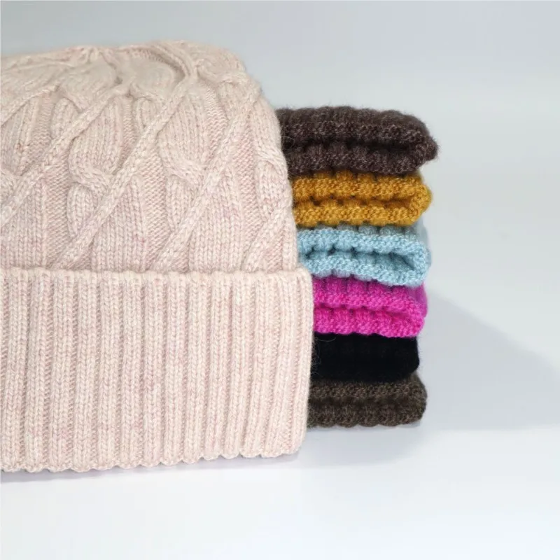 

New Hat Stocking Watch Cap Hugger Toque Head Woolen Hat Autumn Winter Woolen Men Women Outdoor Thickened Warm Knitted B8M107