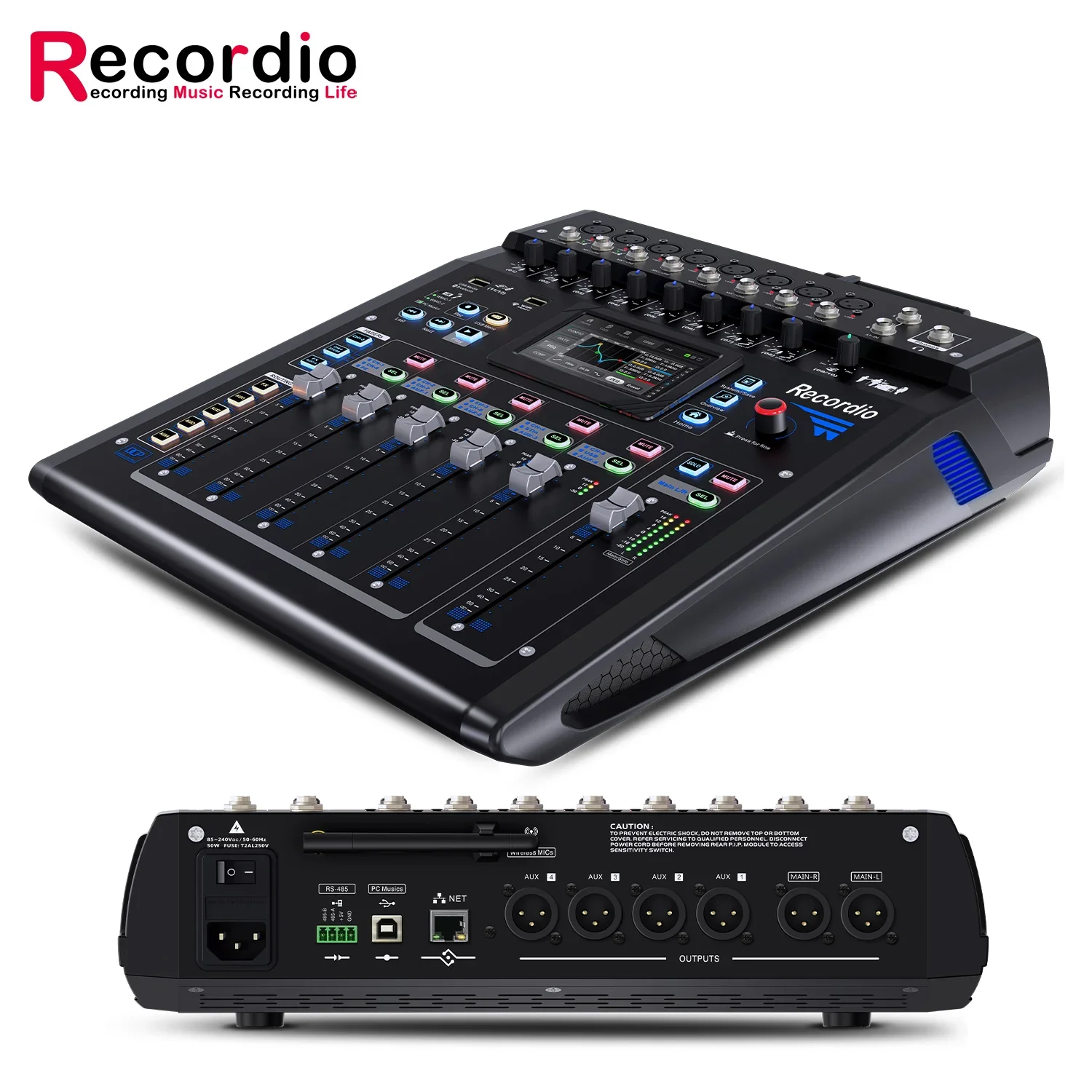 

GAX-TQ12 Optical Audio Mixer Automatic Mixing Interface Recording For Live Broadcasting Digital Control