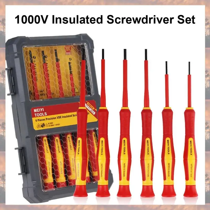 2025 Trend Portable With Case Magnetic 1000V Car Repair Tool Convenient Insulated Screwdriver Set 6Pcs/Set