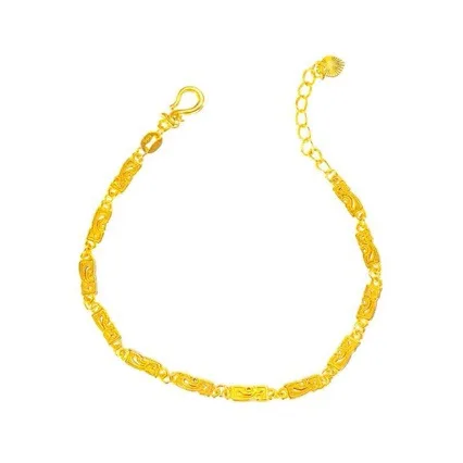 Pulsera de oro puro de 24K para mujer, brazalete de Fénix antiguo de alta gama, estilo étnico, regalo de joyería AU999