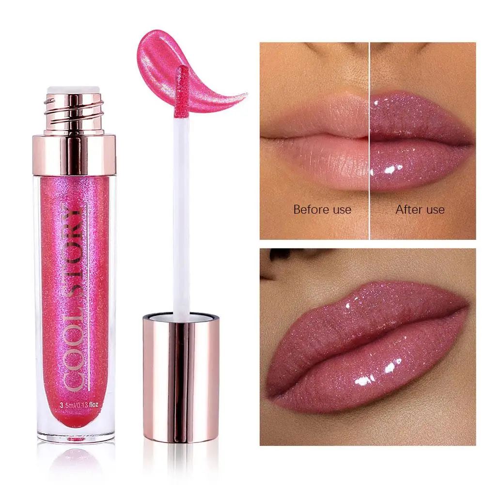 Waterproof Laser Holográfico Lip Gloss Líquido Batom, Glitter During Mermaid Pigmento, Perda Longa Maquiagem, M0A6, 6 cores