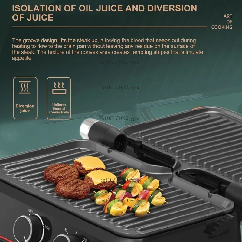 EU-spec 2-in-1 Removable Grill Plate Household Electric Griddle Double-sided Breakfast Waffle Maker