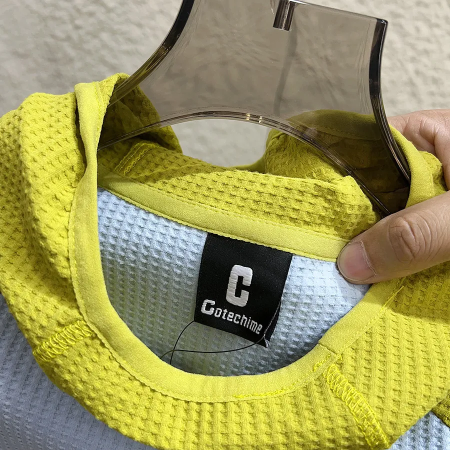 Unisex Mountain-Style Color-Block-Kapuzenpullover – Atmungsaktives Waffelstrick-Langarmshirt für Outdoor-Wanderungen & Radfahren – Detail 16