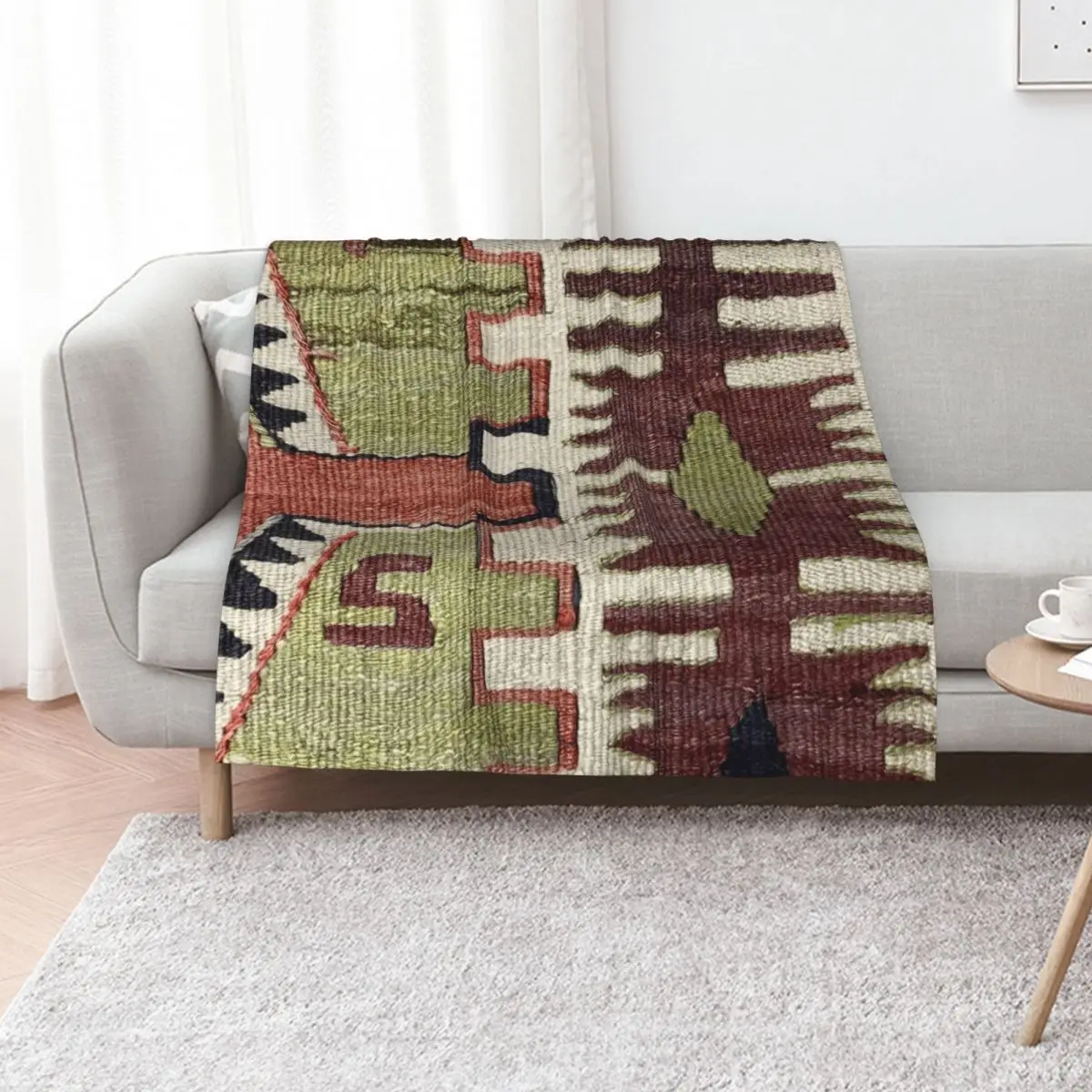 Boho Kilim, Navaho Weave, Woven Textile, Persian Carpet Throw Blanket Summer Decoratives Flannel Cute Plaid Blankets