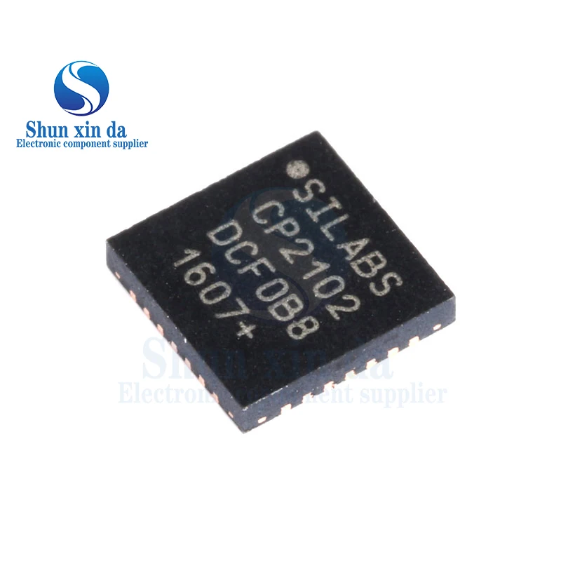 5PCS CP2102 CP2102-GM CP2102-GMR QFN-28 1Mbps 3.3V EEPROM 단일 칩 USB-UART 브리지 USB IC 트랜시버 SMD