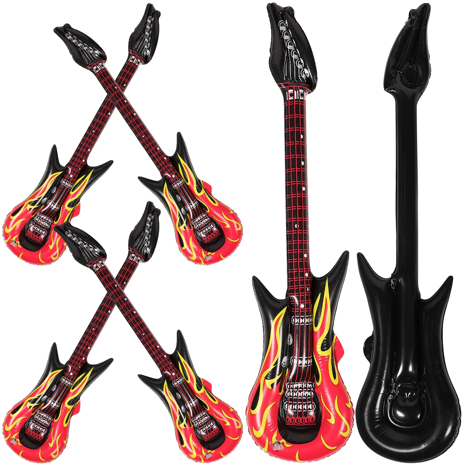 Aufblasbare Gitarre Kinderspielzeug Kinder Party Requisiten Tragbares Instrument Geschenk Musikalisches Dekor PVC