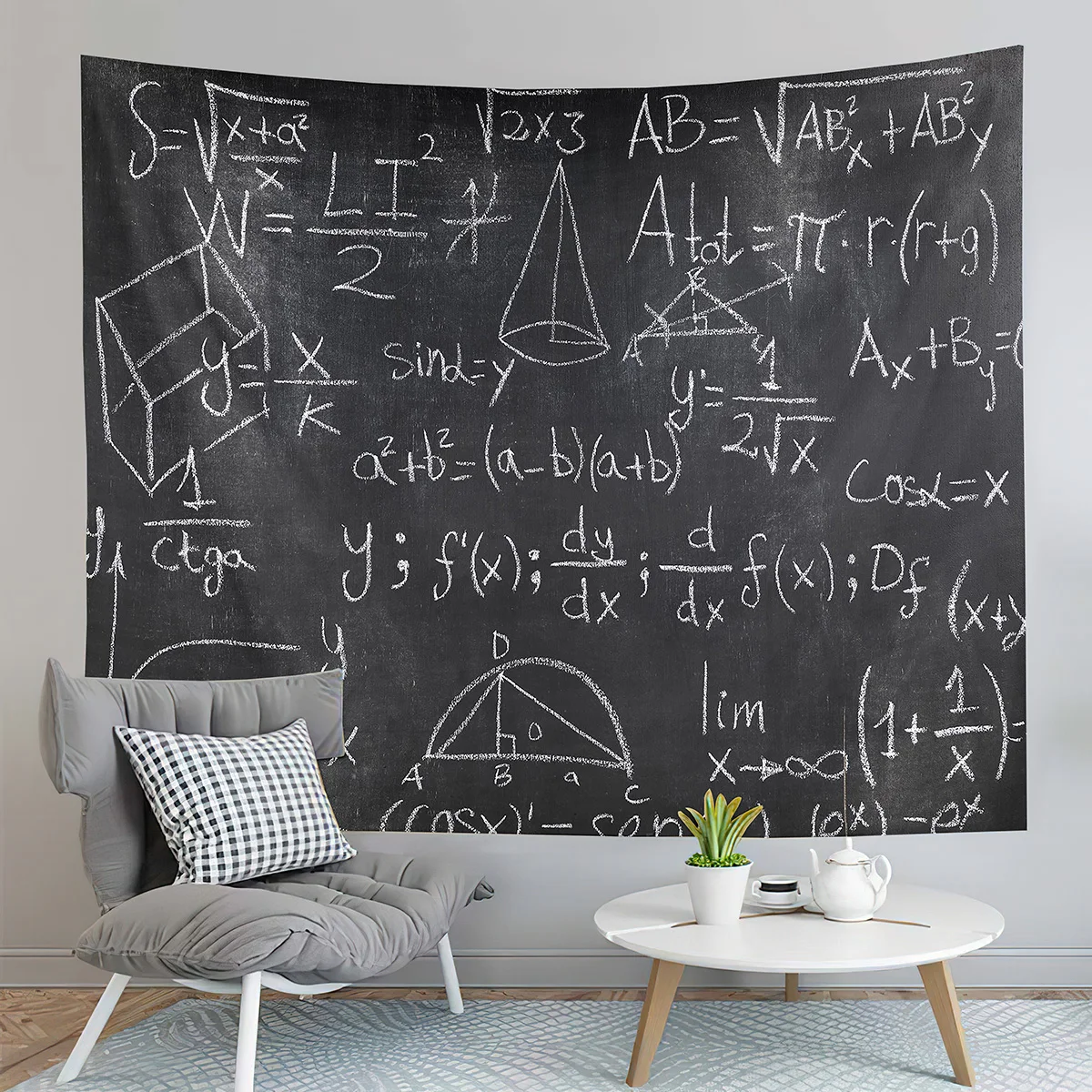 Mathematical Formula Tapestry Education Knowledge Poster Tapestry Art Wall Hanging Home Living Room Bedroom Dorm Tapestries