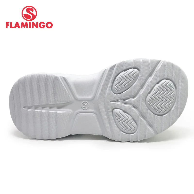 Flamingo verão crianças sapatos de moda crianças sandálias para meninas 27-32 fly webbing peep-toe praia crianças menina sapato