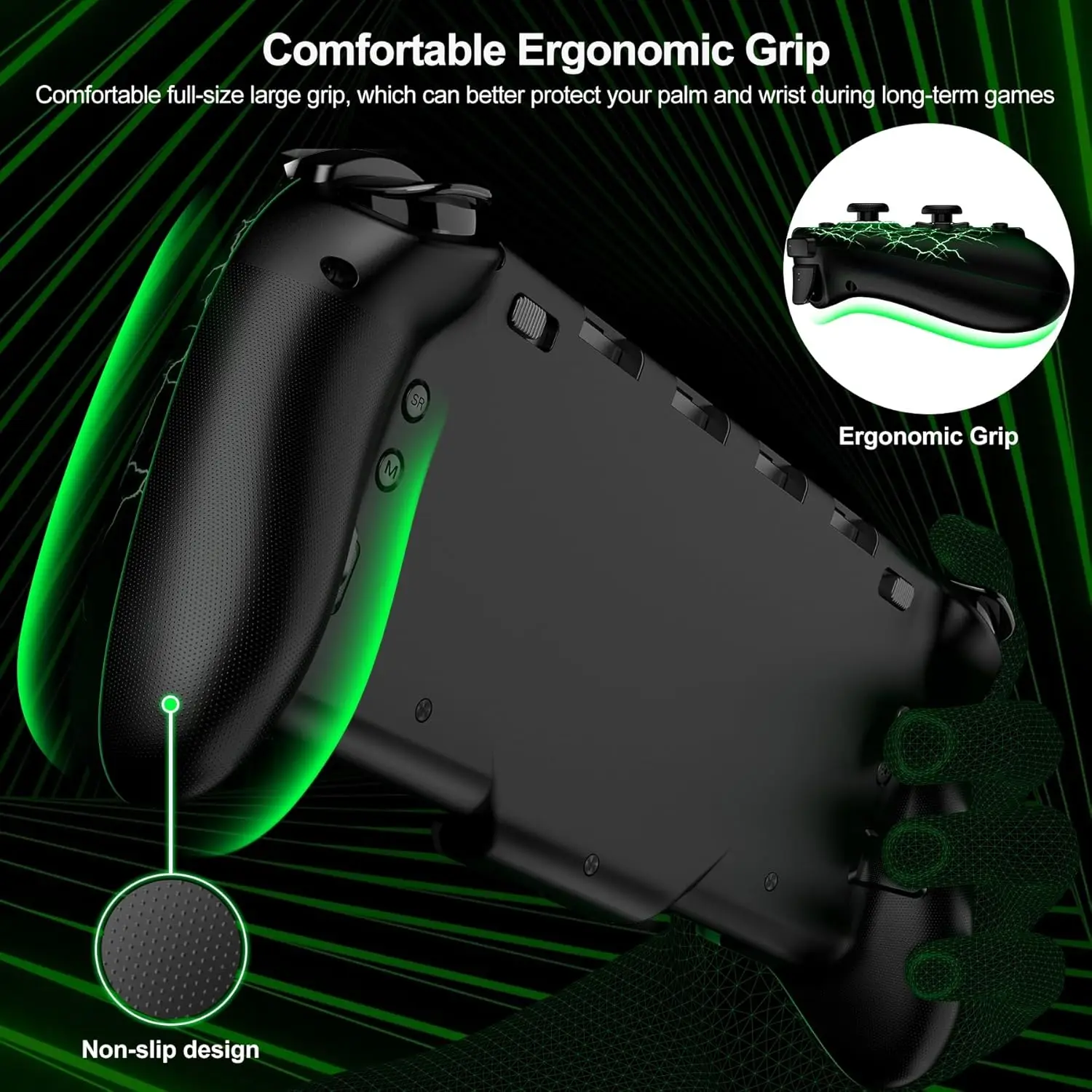 وحدة تحكم DinoFire Switch، للتبديل Joy Con، وحدة تحكم Joypad من قطعة واحدة لوضع Nintendo Switch OLED المحمول