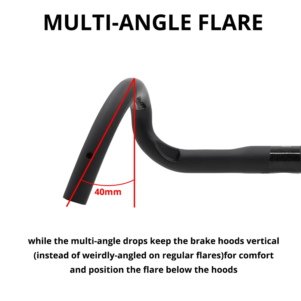 RACE ULTRA SL ,31.8mm Carbon Fibre Road Bike Handlebar, Cycling Drop Bar, Bicycle Parts,Flare 40mm