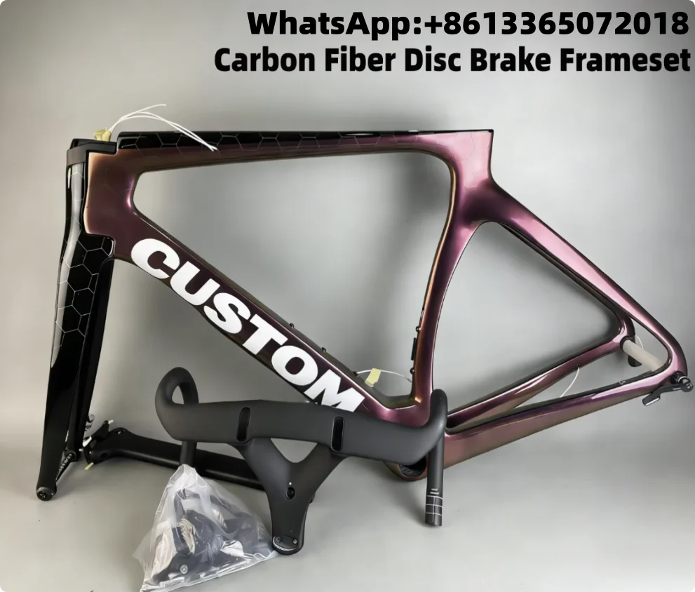 Neuerscheinung Chamäleon Carbonfaser-Rennradrahmen Leichtgewicht Scheibenbremsen Fahrradrahmenset Größen 48cm 51cm 54cm 56cm 58cm