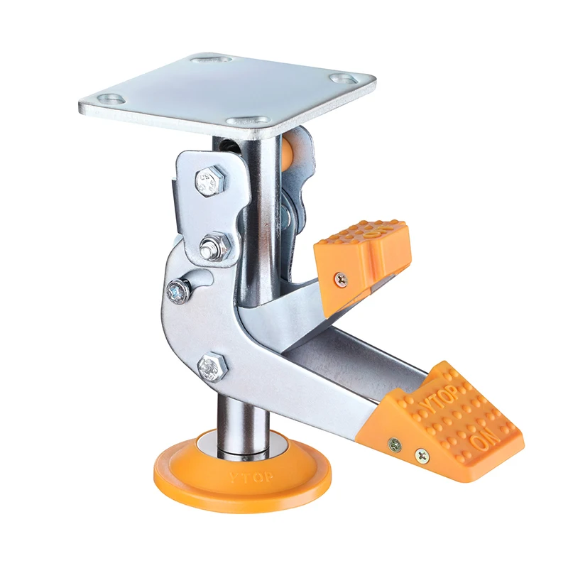 

Trolley Brake Floor Lock Manganese Steel Trolley Cart Lock with TPU Pad for 4~8in Casters,Loading Capability400kg