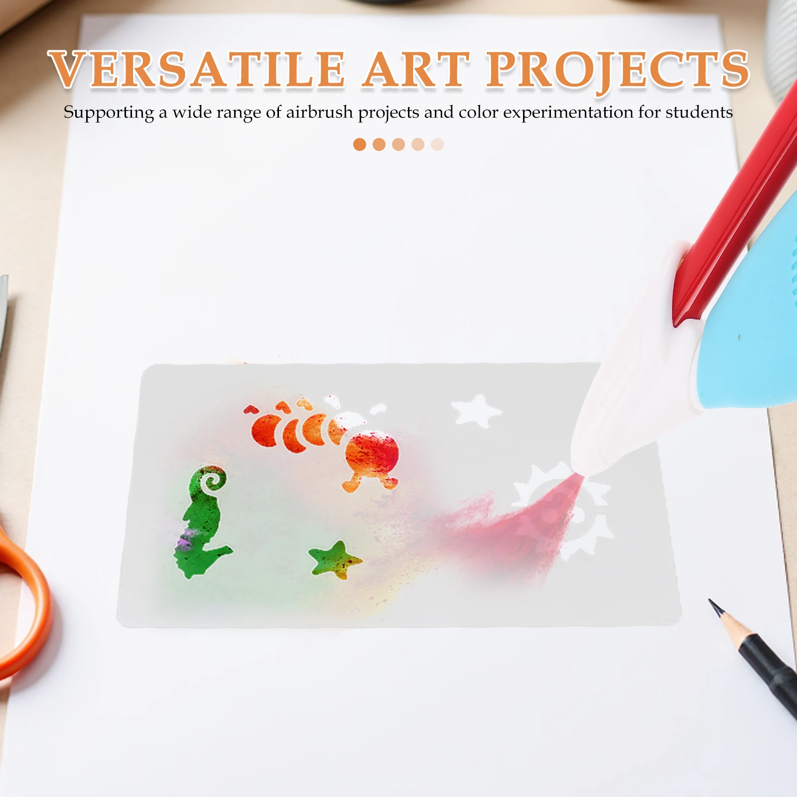 

1Set Airbrush Marker Kit 12-Color Washable Watercolor Spray Pens Stencils DIY Airbrush Art Supplies for Crafts Painting