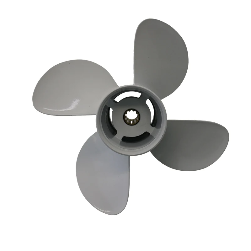 Captain 4 Blades Aluminum Propeller Pitch 11-15 Fit Yamaha Outboard Engines 20HP F20HP 25HP F25HP 30HP 10 Tooth RH