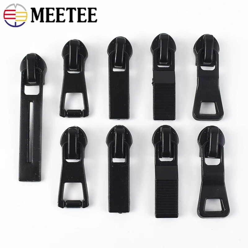 

10-50Pcs 3#5#8#10# Reverse Nylon Zipper Puller Tent Jacket Waterproof Closure Zips Garment Invisible Zip Repair Kits Accessories